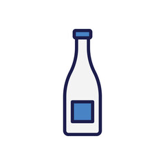 Champagne icon with white background vector stock illustration