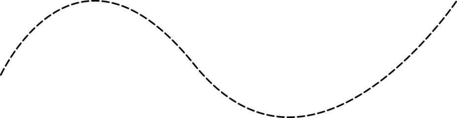 Wavy line, curved dotted line
