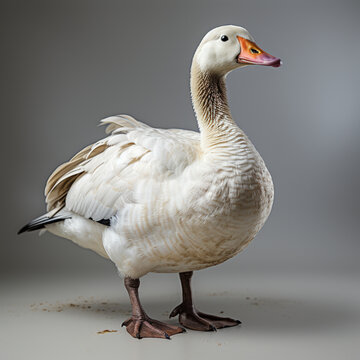 Goose on a white background