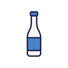 Beer Bottle icon with white background vector stock illustration