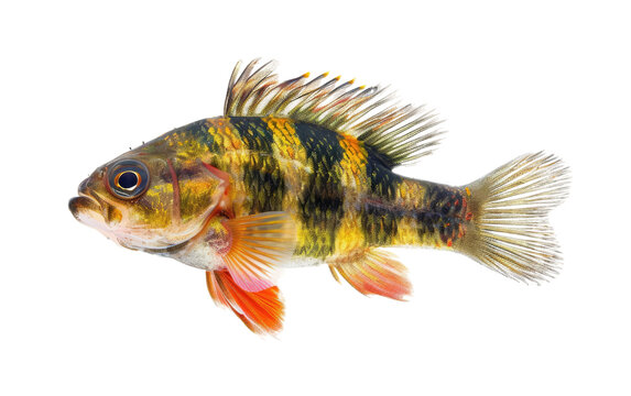 Unveiling the Feats of Climbing Perch Isolated on Transparent Background.