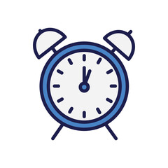 Clock icon with white background vector stock illustration