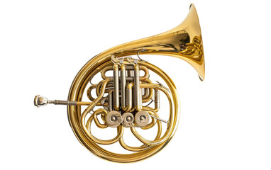 The French Horn's Role in Symphonies Isolated on Transparent Background.