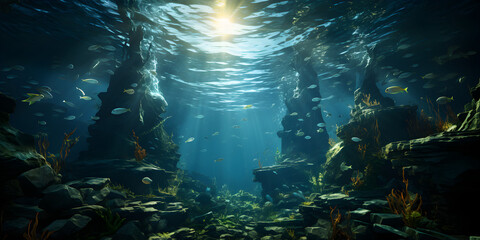 Fototapeta na wymiar Underwater view of reef