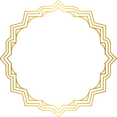 Luxury golden Islamic pattern design with Decorative Ornament Frame