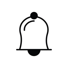 bell icon with white background vector stock illustration