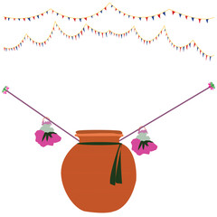 illustration of a magic pot with wand