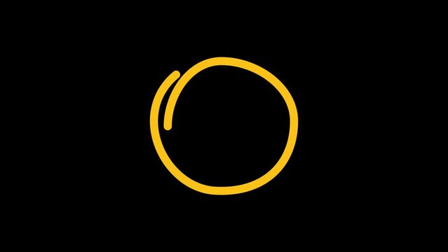 Circle object Highlighter Animation with transparent background