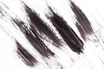 Black paint isolated on white background