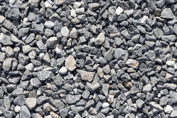 Crushed grey stones