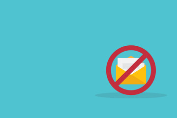 Spamming mailbox icon. Email hacking and spam warning symbol.	