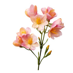 Obraz premium Freesia flower isolated on transparent background