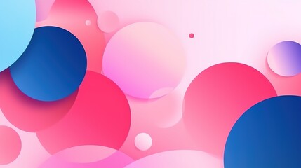 Modern blue pink circles futuristic abstract geometric covers background, generative ai,