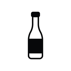 Beer Bottle icon with white background vector stock illustration