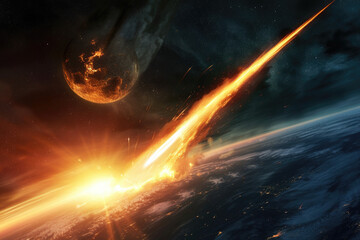 Large Meteor impacts on planet earth