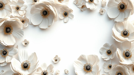 Windflower Blooms on Framed Canvas