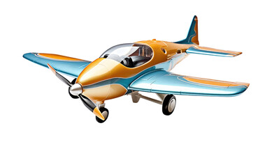 Remote Controlled Airplane on Transparent Background