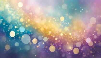 Obraz na płótnie Canvas abstract background with bokeh, Abstract blur bokeh banner background. Rainbow colors, pastel purple, blue, gold yellow, white silver, pale pink bokeh background