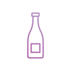 Champagne icon with white background vector stock illustration