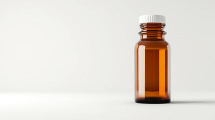 Bottle of medication on a clean white background