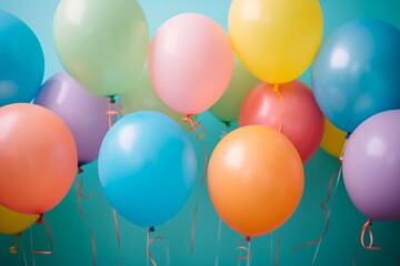 Colorful Balloons Create Lively Backdrop, Perfect For Any Special Occasion