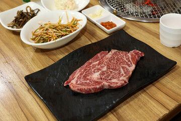 South Korean beef raw sirloin