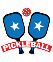 Pickleball Logo Vector. You can use it as club logo, banner design etc.