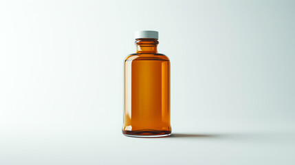 Syrup bottle standing alone on a white background