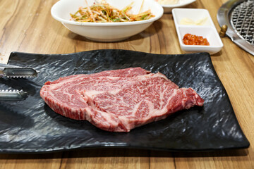South Korean beef raw sirloin