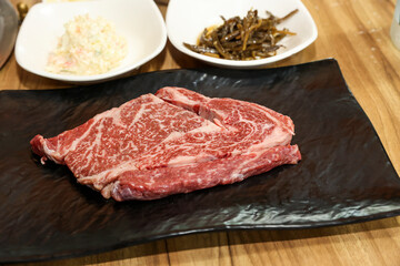 South Korean beef raw sirloin