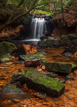 Garden of Eden waterfall in Ashdown Forest east Sussex south east England UK