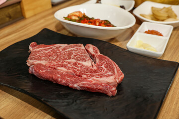 South Korean beef raw sirloin