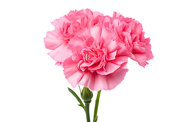 Pink Carnation Delight On Transparent Background