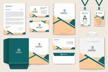 Stationery mockup vector megapack set. Template for industrial or technical company.