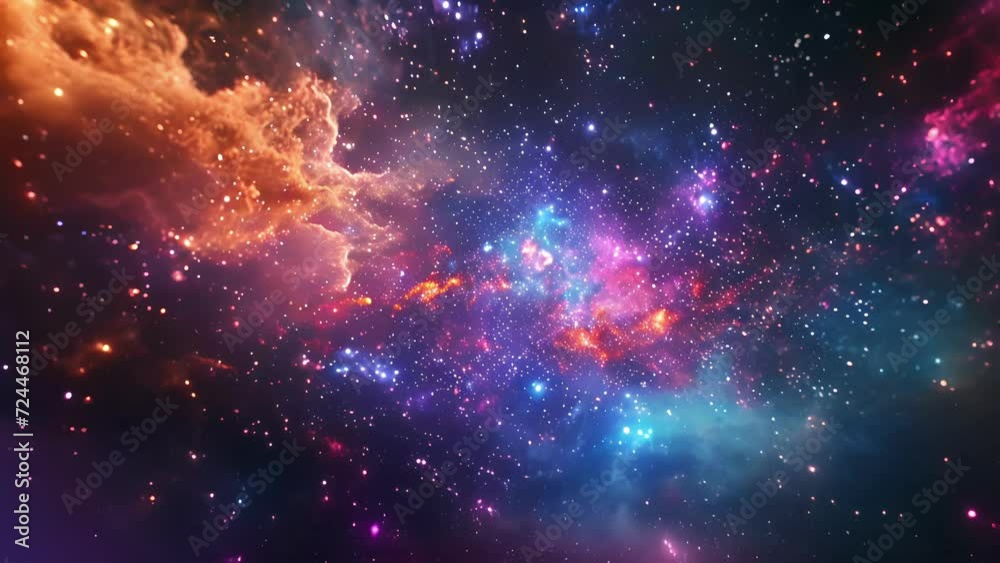 Wall mural vibrant equalizer frequencies converge in a dazzling display of galactic formation showcasing the in