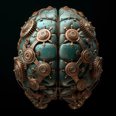scifi steampunk brain