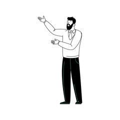 coloring book person's pose with black pants illustration