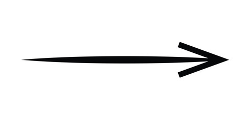 Long arrow vector icon. Black horizontal double arrow. Vector icon 7 6