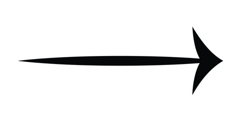 Long arrow vector icon. Black horizontal double arrow. Vector icon 6 5