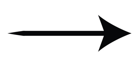 Long arrow vector icon. Black horizontal double arrow. Vector icon 8 7