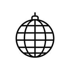 Disco Ball icon with white background vector stock illustration