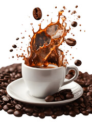Coffee splash with coffee beans (1)