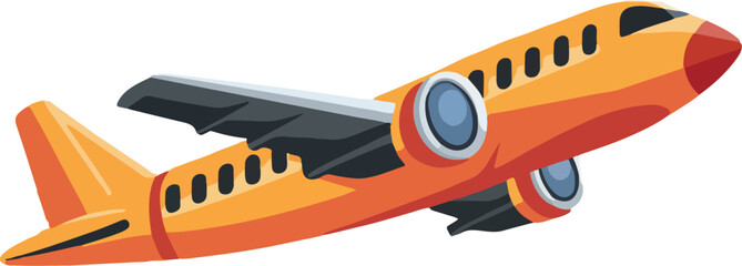 orange toy airplane illustration