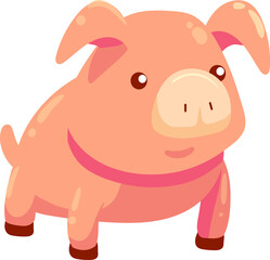 Obraz na płótnie Canvas cute cartoon pig