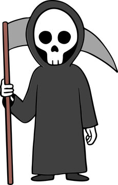 recommend clip art: Cartoon Grim Reaper character