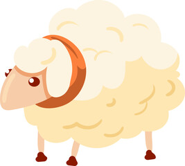 cute cartoon sheep vector illustration