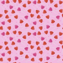 Seamless pattern for Valentine's Day with love candies