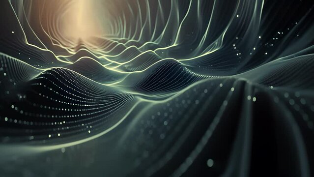 Prepare to be entranced by this hypnotic footage of pulsating b waves that seem to transport the viewer to another dimension with their intense rhythmic movement.