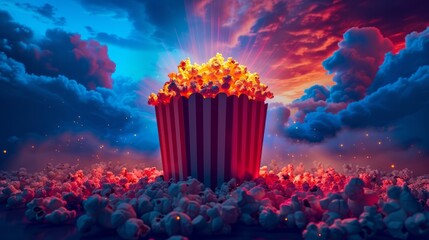 Beautiful background for movie cinema advertising