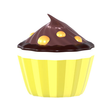 cupcake 3D Illustration
